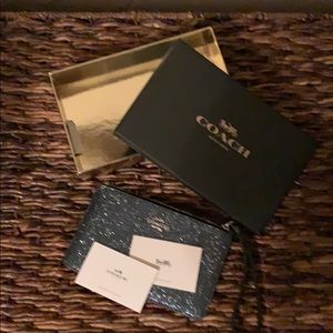 Coach Wristlet in Navy
